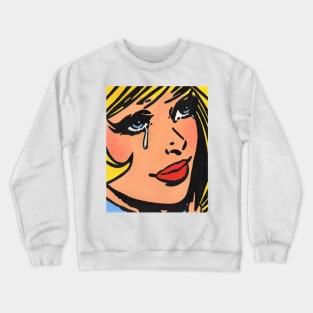 Pop Art Comic Girl 1 Crewneck Sweatshirt